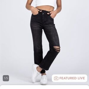 Life Is Too Short Lovervet: High-Rise Button Fly Straight Leg. Size 14w